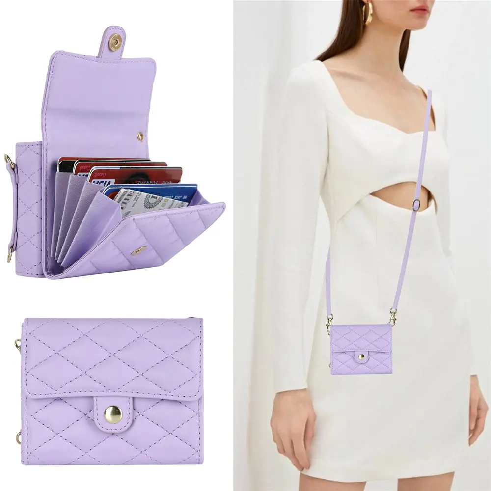 Crossbody Leather Wallet Case with Card Holder and Shockproof Protection