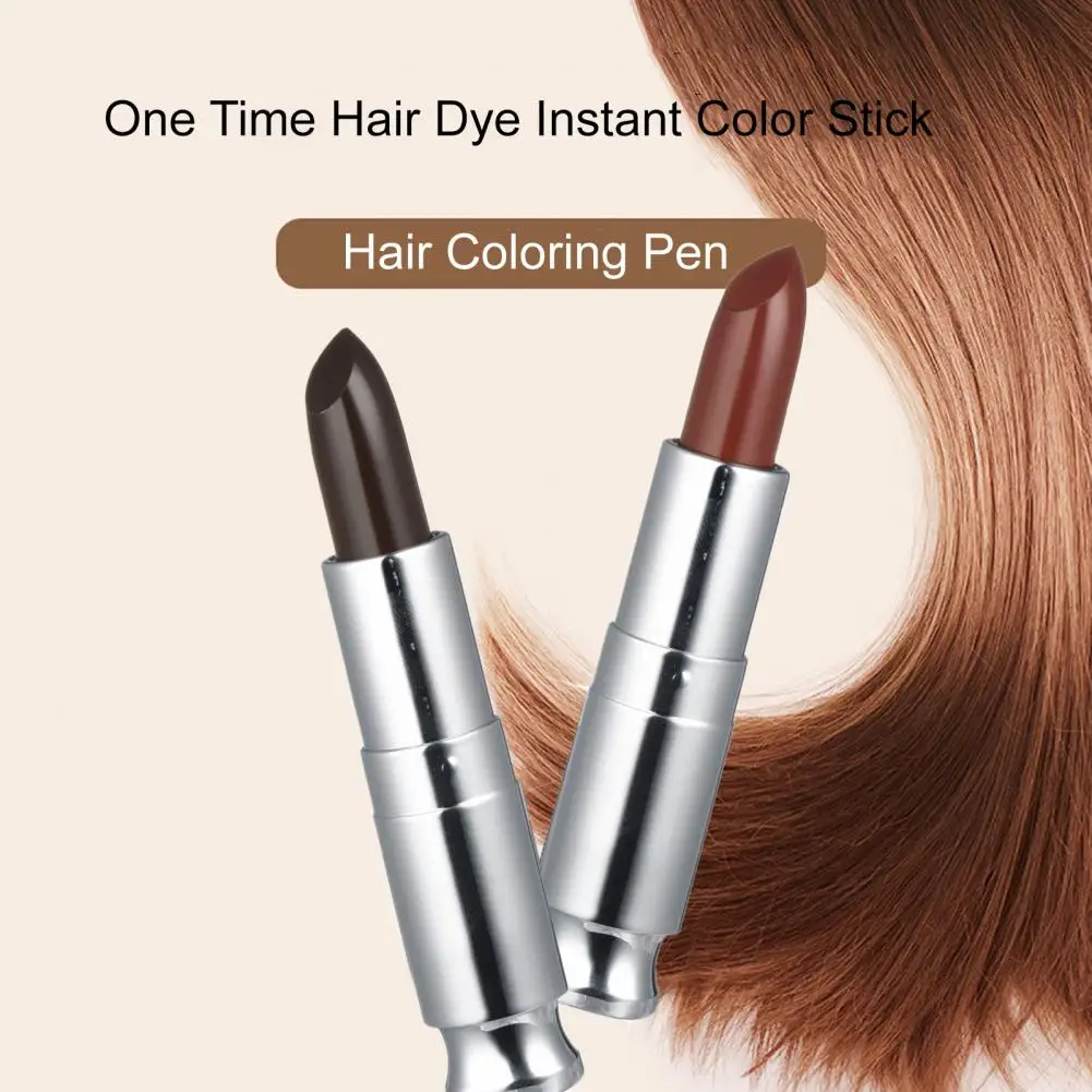 4g Hair Coloring Pen Covering Gray Hair Dyeing Pencil Lipstick Shape Fast Finish