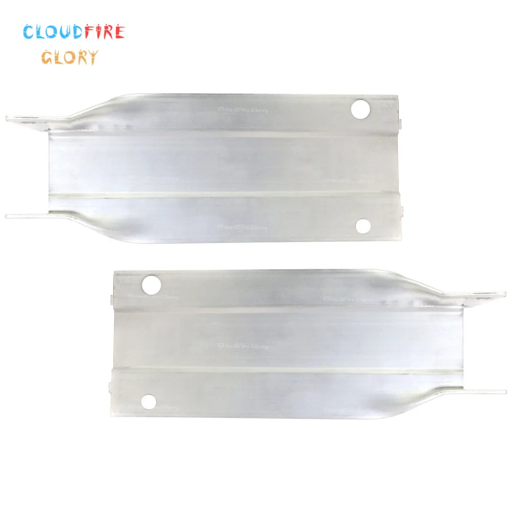 

2076200700 2076200095 Pair Front Left Right Lower Bumper Bracket Metal Sliver For Mercedes E350 2011-2014 E550 2010-2017