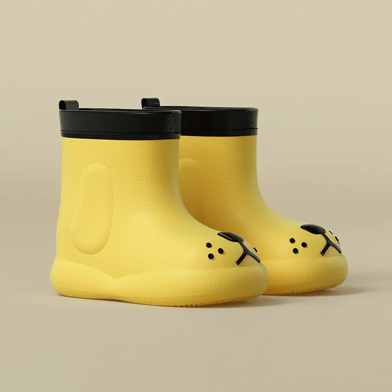 Cheerful Mario Kids Rain Boots Shoes Cute Cartoon  Baby Boys Girls Waterproof Rain Boots Non-Slip Shoes