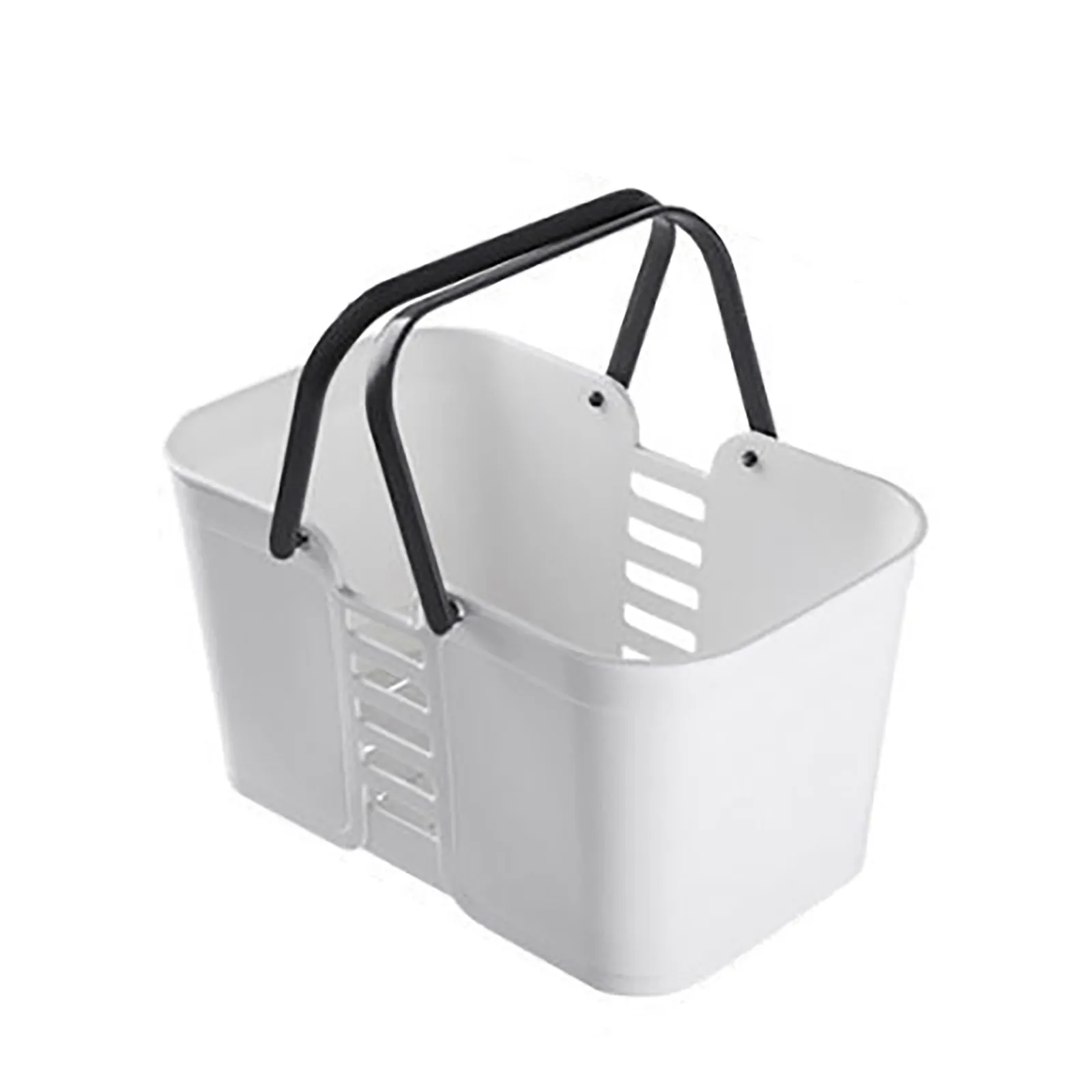 1pc Grey Bathroom Handheld Storage Basket, Shower Caddy For
