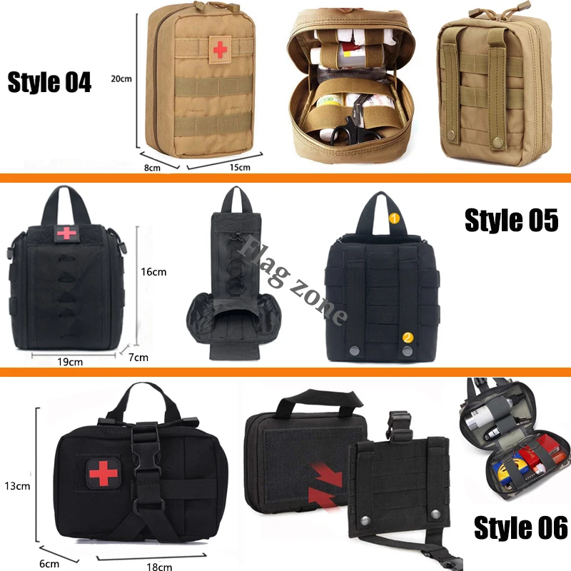 Molle Tactical Waist Bag Outdoor Emergency EDC Pouch Camping Medical Accessories Molle Tools Hunting Fanny Pack First Aid Kit 3
