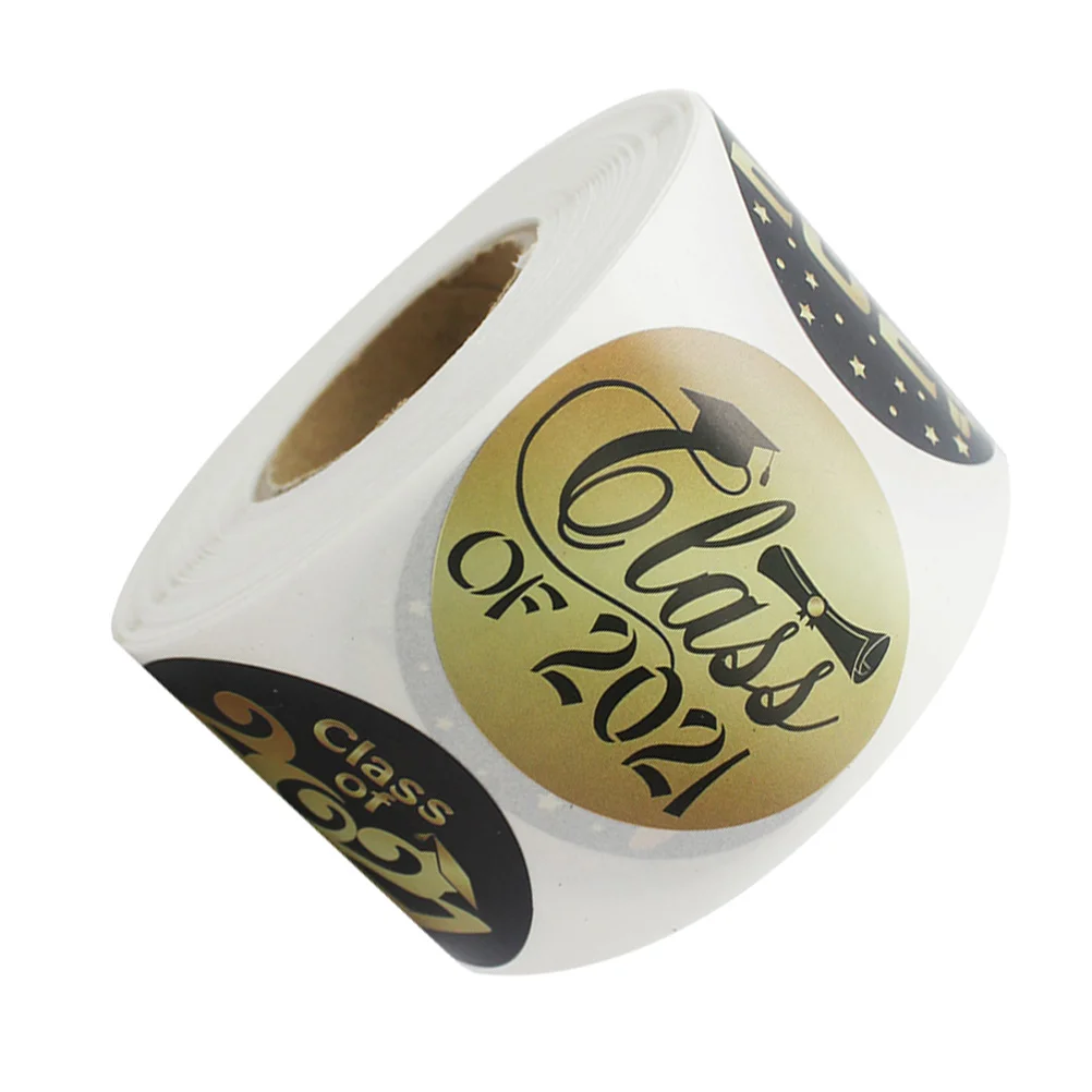 

1 Roll Graduation Bag Envelope Seal Stickers Round Gift Bag Sealing Stickers