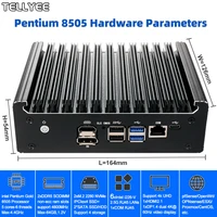 Intel Pentium Gold 8505 Soft Router 6 Lans i226-V 2.5G Fanless Mini PC COM HD DP USB Type-C DDR5 SATA pfSense Firewall Appliance 2