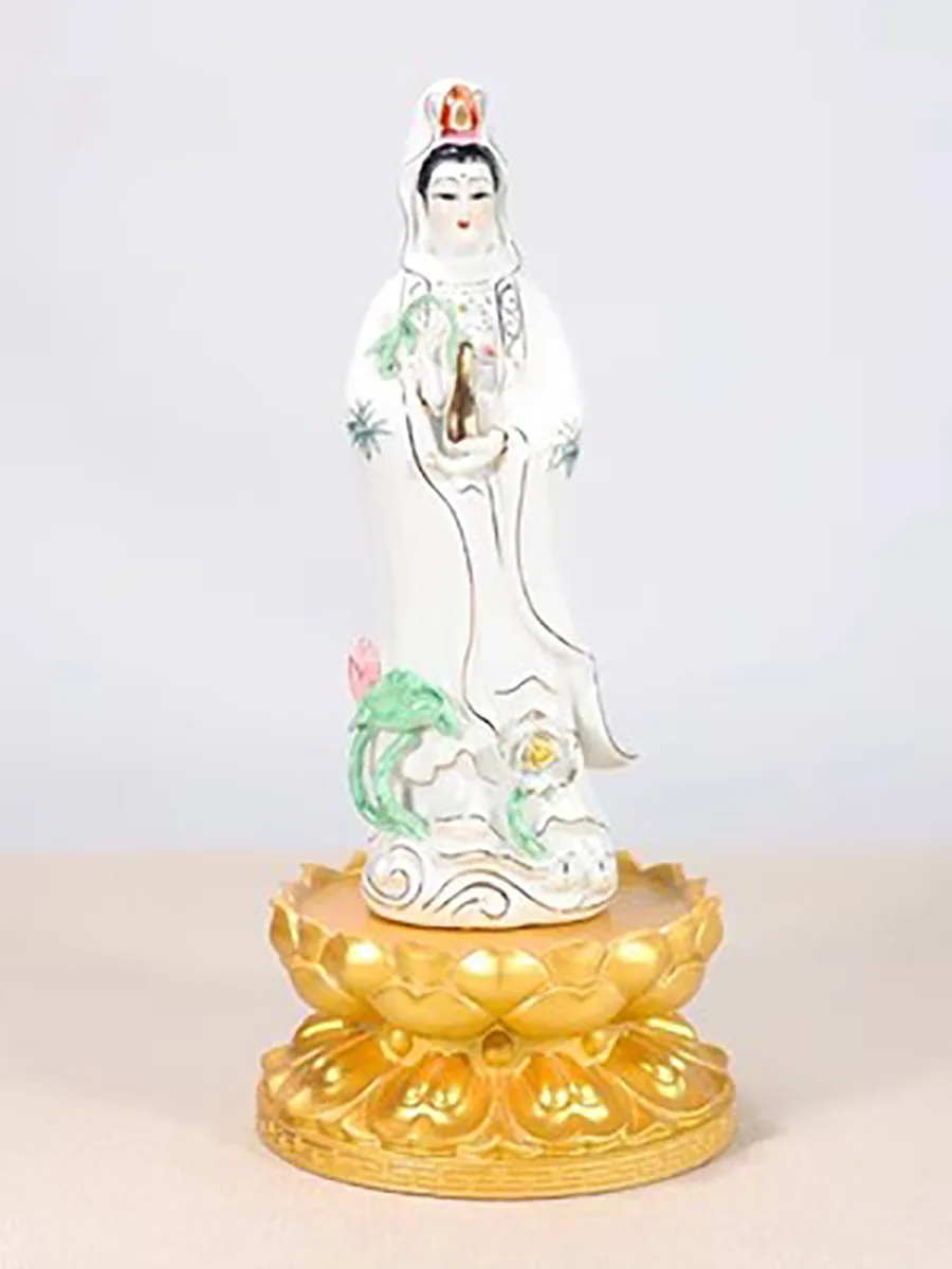 

Gilded Solid Wood Buddha Statue Base, Guanyin Bodhisattva Statue, Wealth God Guan Gong Statue, elevated Bracket