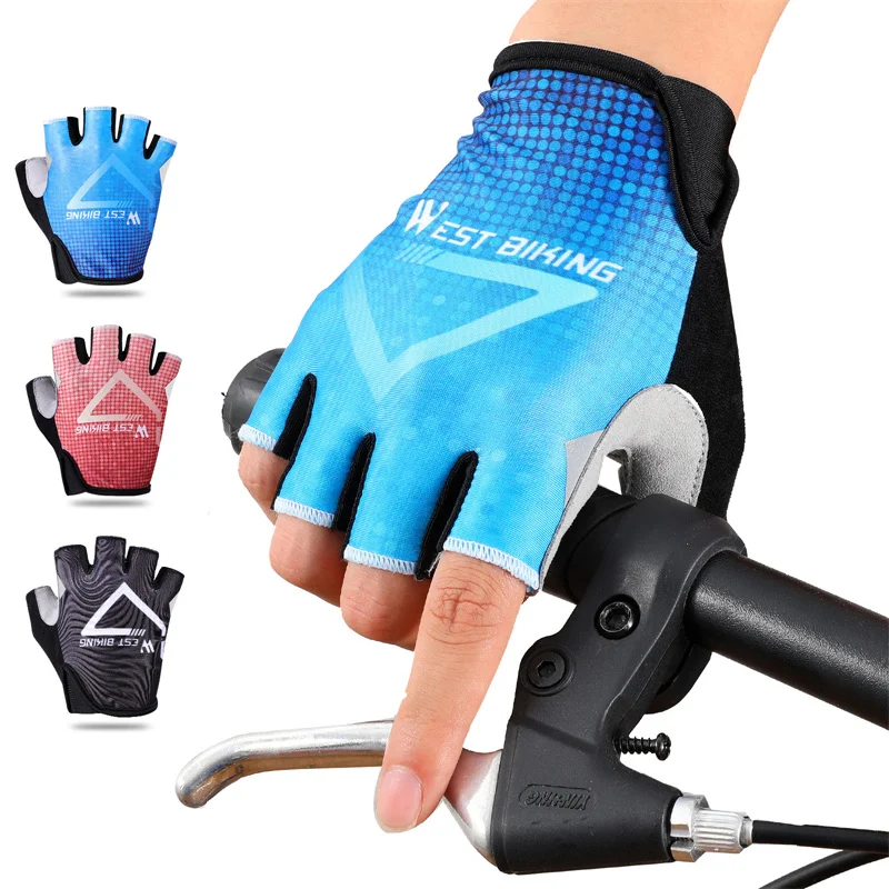 WEST BIKING Bicycle Half Finger Gloves MTB Road Bike Anti-slip Gym Trainning Gloves Men Women Sports Mittens Cycling Accessories 2