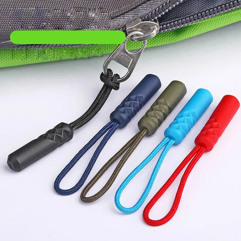 10/20pcs Zipper Pull Puller End Fit Rope Tag Replacement Clip Broken Buckle Fixer Zip Cord Tab Travel Bag Suitcase Tent Backpack