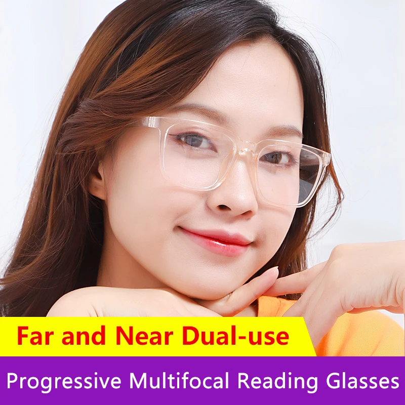 ProgressiveReadingGlassesforWomenMultifocalResinlensBlueLightBlockingMagnifying