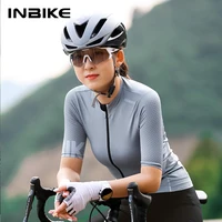INBIKE Summer Women Short-sleeved Cycling Jersey Quick Dry MTB Top Bike Riding Shirts for Women MTB Jersey Clothing with Pockets 2