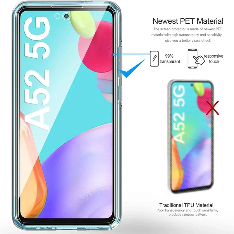 360 Full Protection Silicone Shockproof Case for Samsung A21S A34 A14 A54 A72 A71 A24 A53 A21 A13 A31 A32 A23 A51 A22