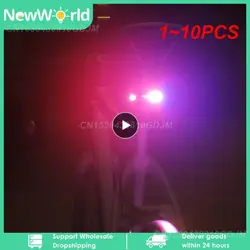 1~10PCS lanterna Multifunction Red&Blue LED Police Warning Light Powerful Mini Flashlight Rechargeable Shoulder Clip Light