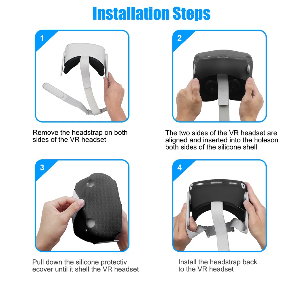 Couverture de Casque VR, anti-rayures, anti-éclaboussures, protecteur Anti-collision, accessoire d'équipement de Réalité Virtuelle 6