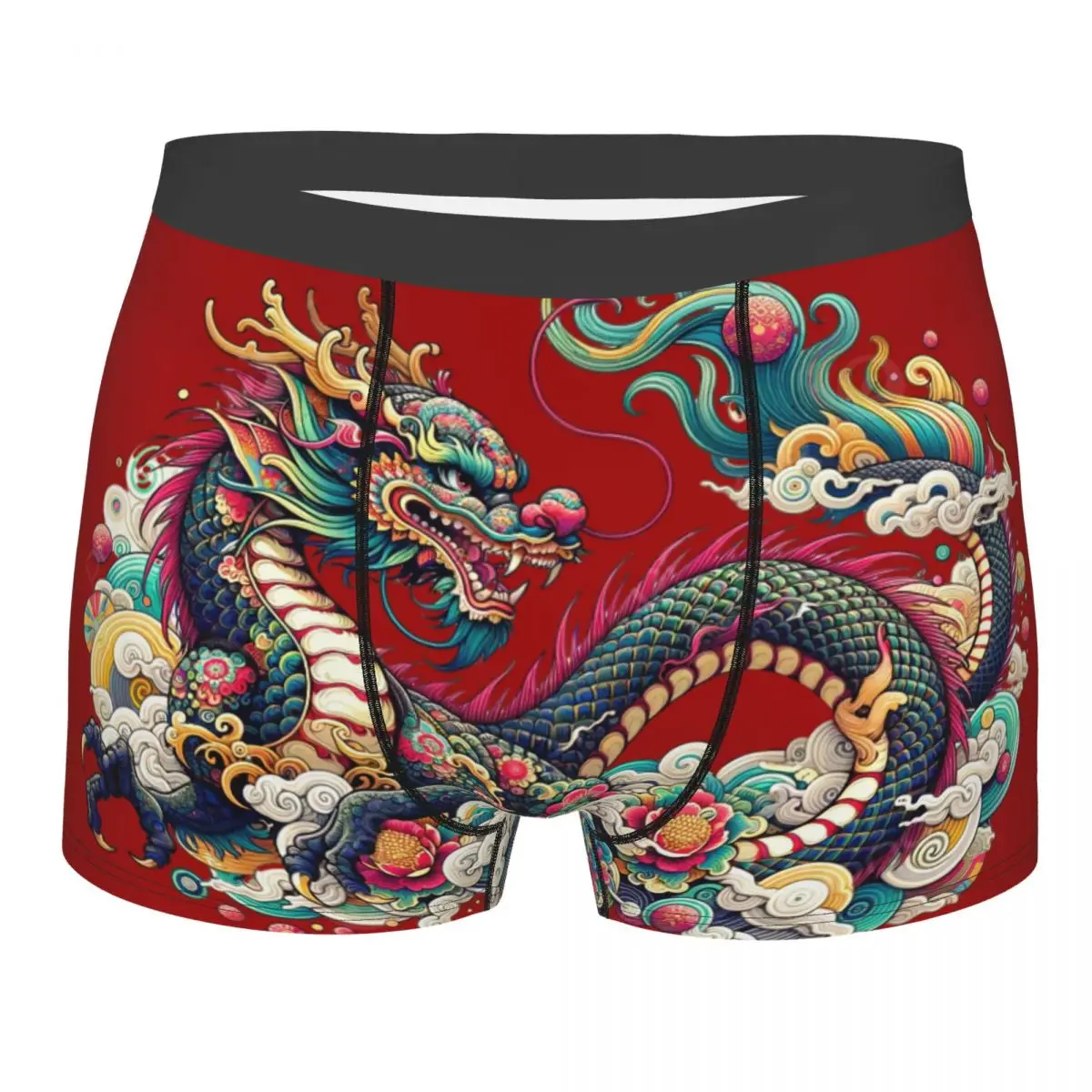 Мужское нижнее белье с китайским драконом, дышащее, отличное качество, идея для подарка