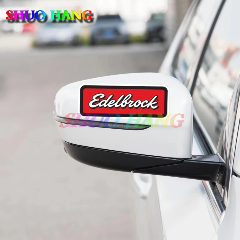 

2 EDELBROCK STICKERS DECALS FOR BEER FRIDGE TOOLBOX MANCAVE HOT ROD RAT ROD ETC PERFORMANCE DECAL TRUCK VEHICLE RACING INTAKE