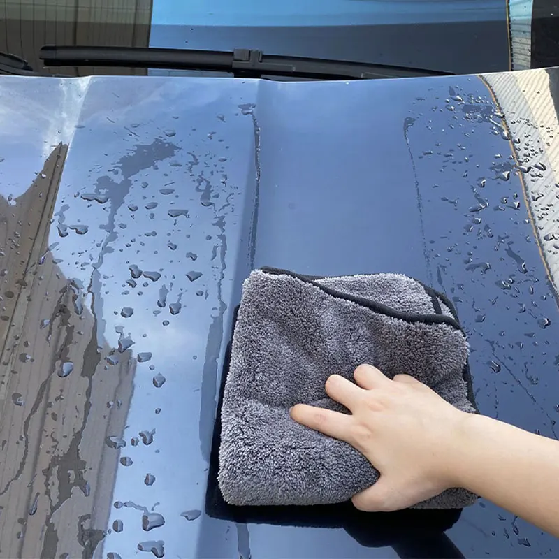 SEAMETAL 40x40CM Car Wash Microfiber Towel 1200GSM Super Absorption Car Cleaning Drying Cloth Hemming Towels Detailing Care Rags 6