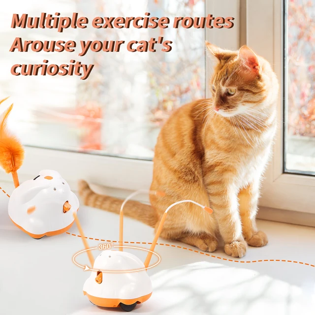 jouet pour chat à capteur automatique pour chat, robot intelligent interactif – Image 3
