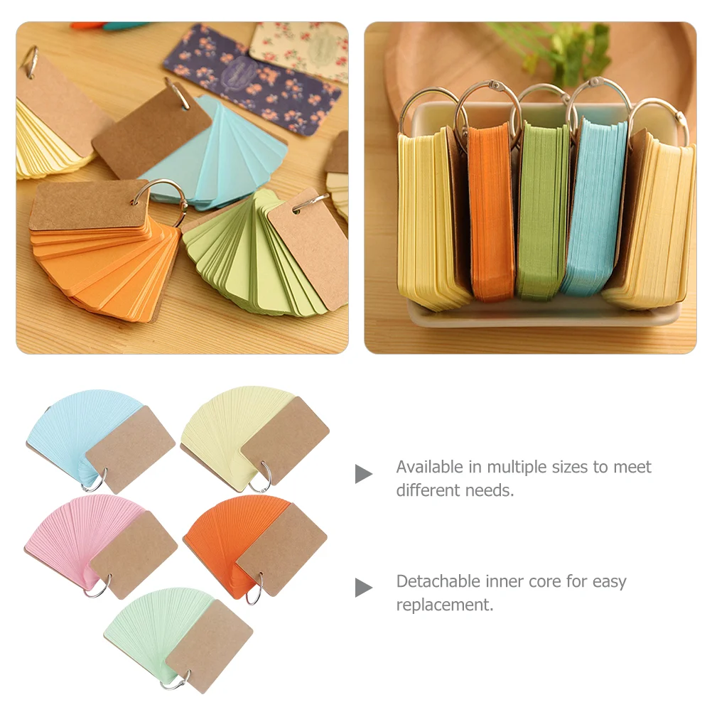 Portable Notebooks Index Cards Blank Flashcards Vocabulary Learning Cards Memory Office Supplies Business Pocket custom cards