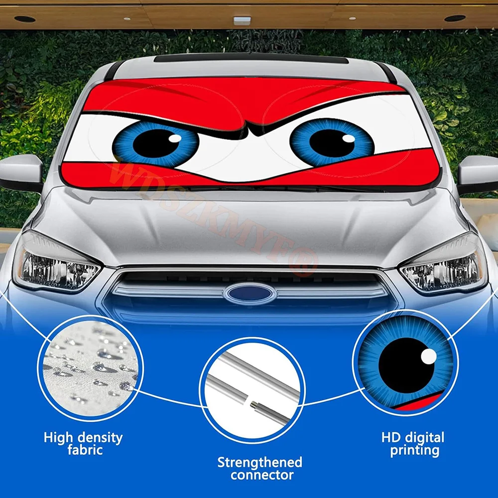 Car Sunshade Windshield Sunshade Windshield Sun Shade Devil's eye carto Windshield Sun Shade Sedans 59" x 27.5" Upgraded Car Sunshade Front Windshield Funy Sun Visor Protector