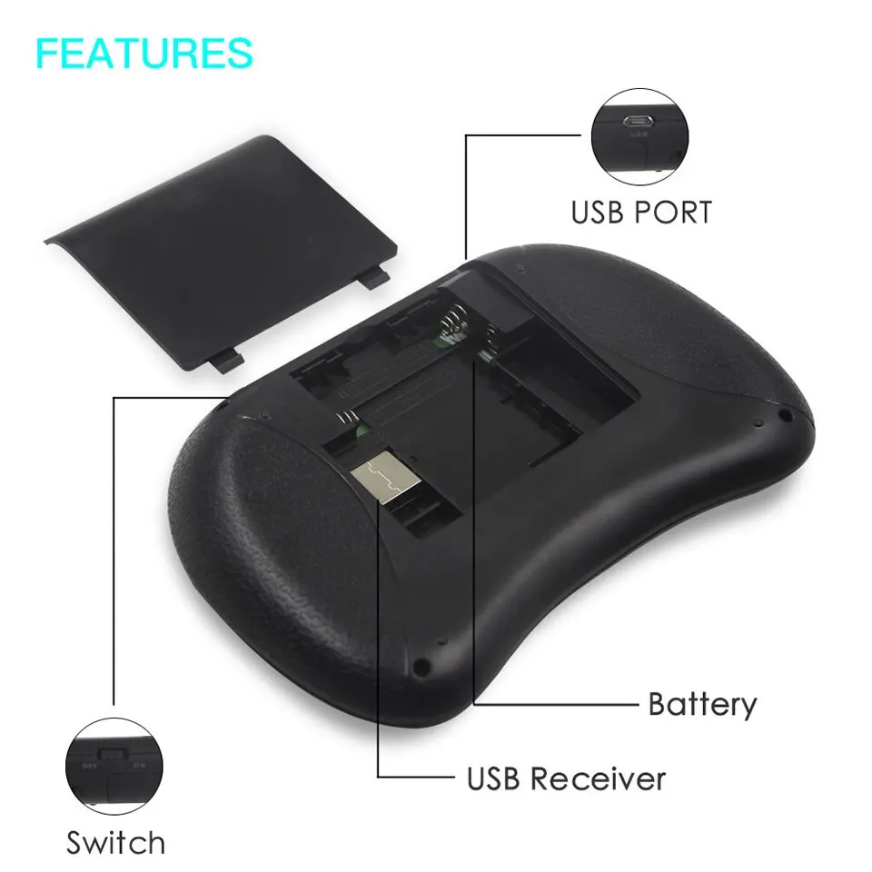 I8 Backlit Mini Wireless Keyboard English 2.4G Air Mouse Remote Touchpad for Android TV Box PC X96 H96 Max 7 Color wireless keyboard wireless keyboard and mouse wireless keyboard mouse set