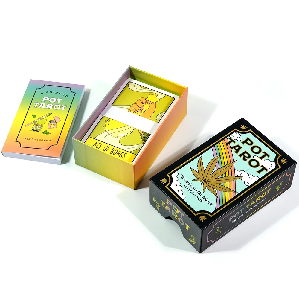 Pot Tarot Cards High Quality 78 Tarot in hardcover boxes Origin Size 12cm*7cm with Paper Guidebook 4