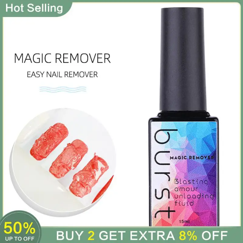 

15ml Nail Burst Gel Nail Polish Remover Healthy Fast Soak Off Gel Nail Polish UV 2min Quickly Clean Base Top Coat TSLM1