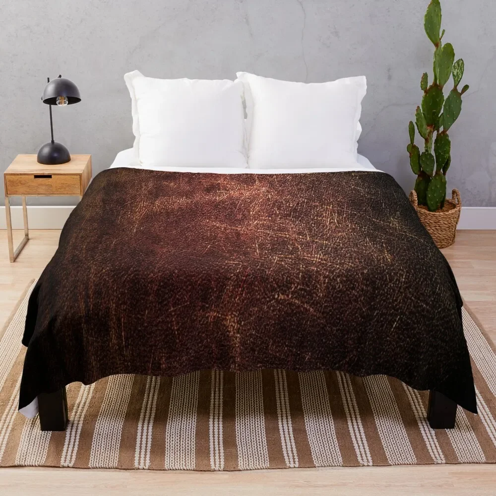 

Dark Detailed Leather Throw Blanket Sofas Sofa Throw Retros Flannel Blankets