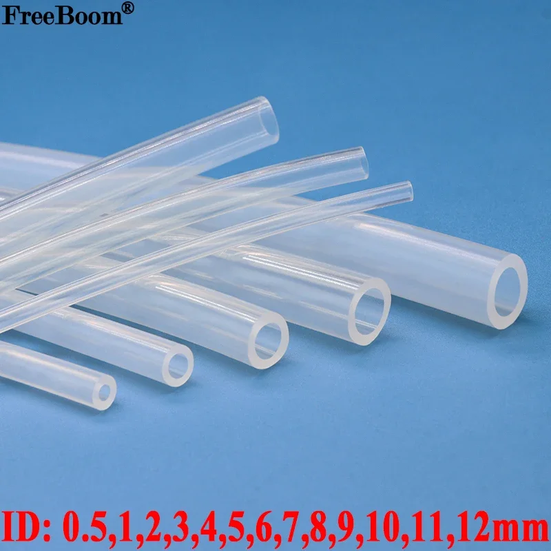 

1/5/10M Food Grade Clear Transparent Silicone Rubber Hose ID 0.5 1 2 3 4 5 6 7 8 9 10 12mm O.D Flexible Nontoxic Silicone Tube