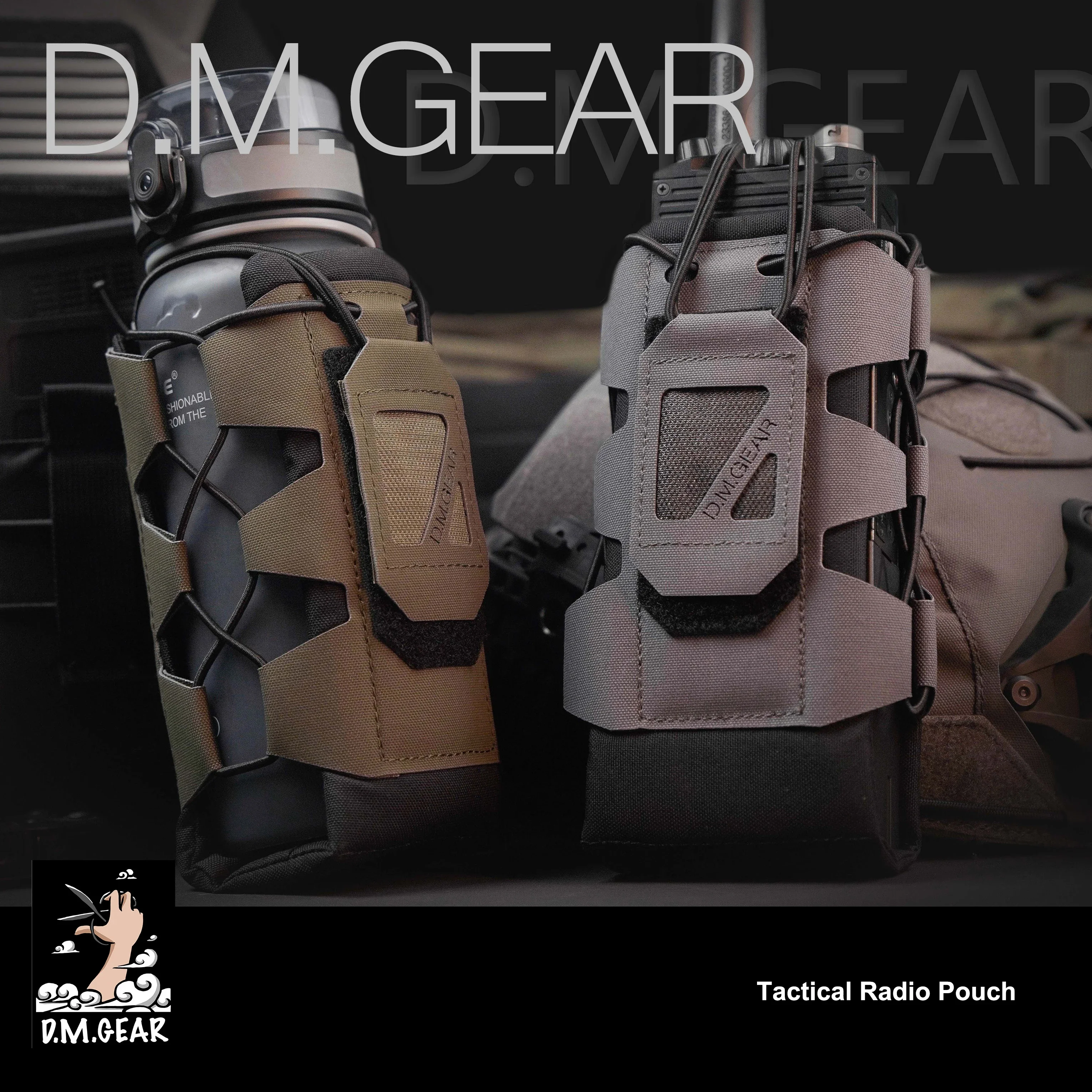 DMgear Tactical Radio Pouch portabottiglie multifunzione MOLLE Pouch regolabile