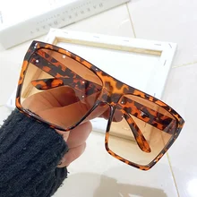 

Square Oversized Transparent Fashion Jelly Powder Hippie Siamese Trendy Steampunk Car Driving Glasses Sun Protection Decorative