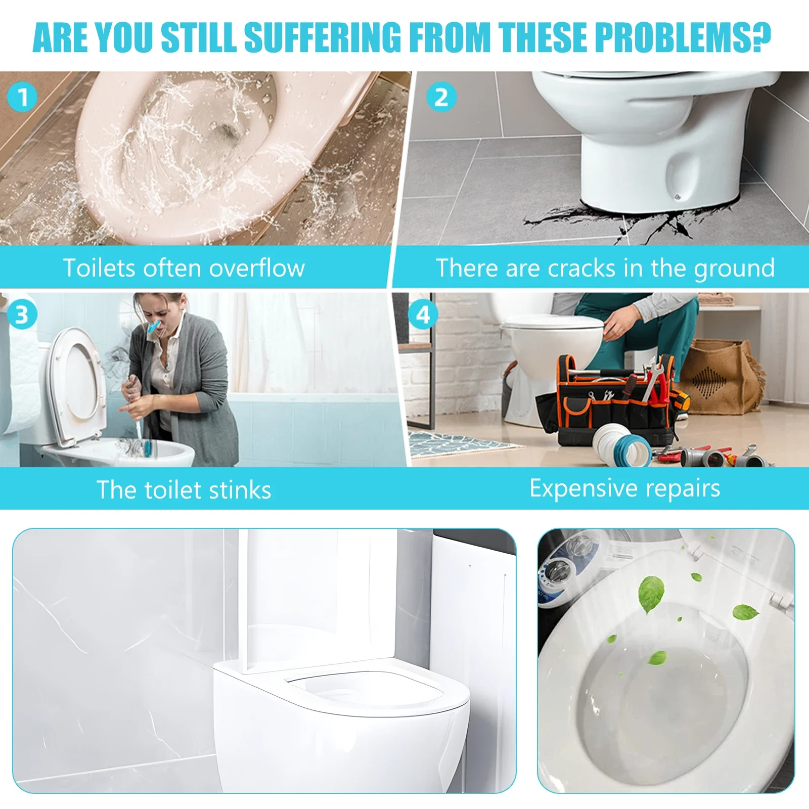 Toilet Flush Ball and Shaft Kit Leak Proof with Spring Cartridges Toilet Accessories Set for RV Bathroom Convenience