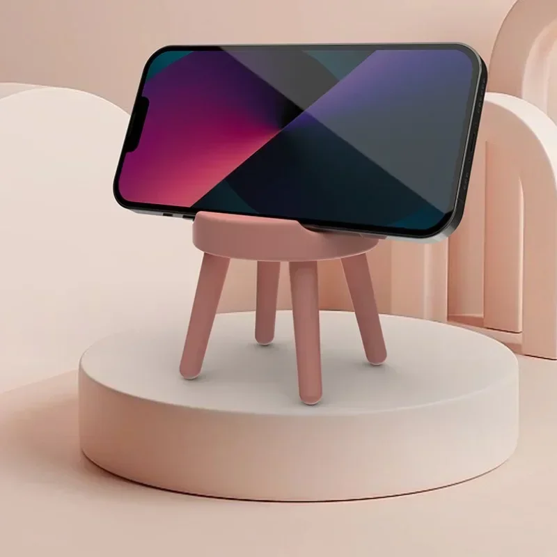 크리 에이 티브 귀여운 전화 홀더 의자 모양 데스크탑 전화 홀더 스탠드 휴대 전화 액세서리