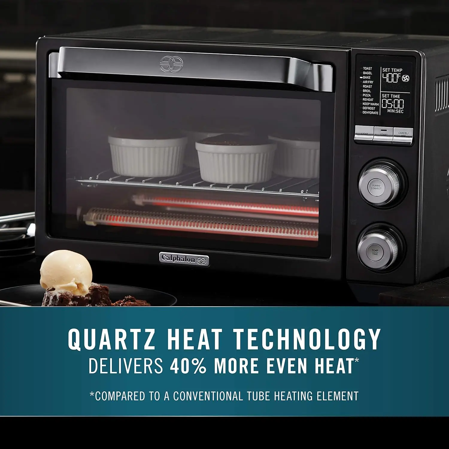 Air Fryer Oven, 11-in-1 Toaster Oven Air Fryer Combo, 26.4 QT/25 L, Fits 12" Pizza, Stainless Steel 2