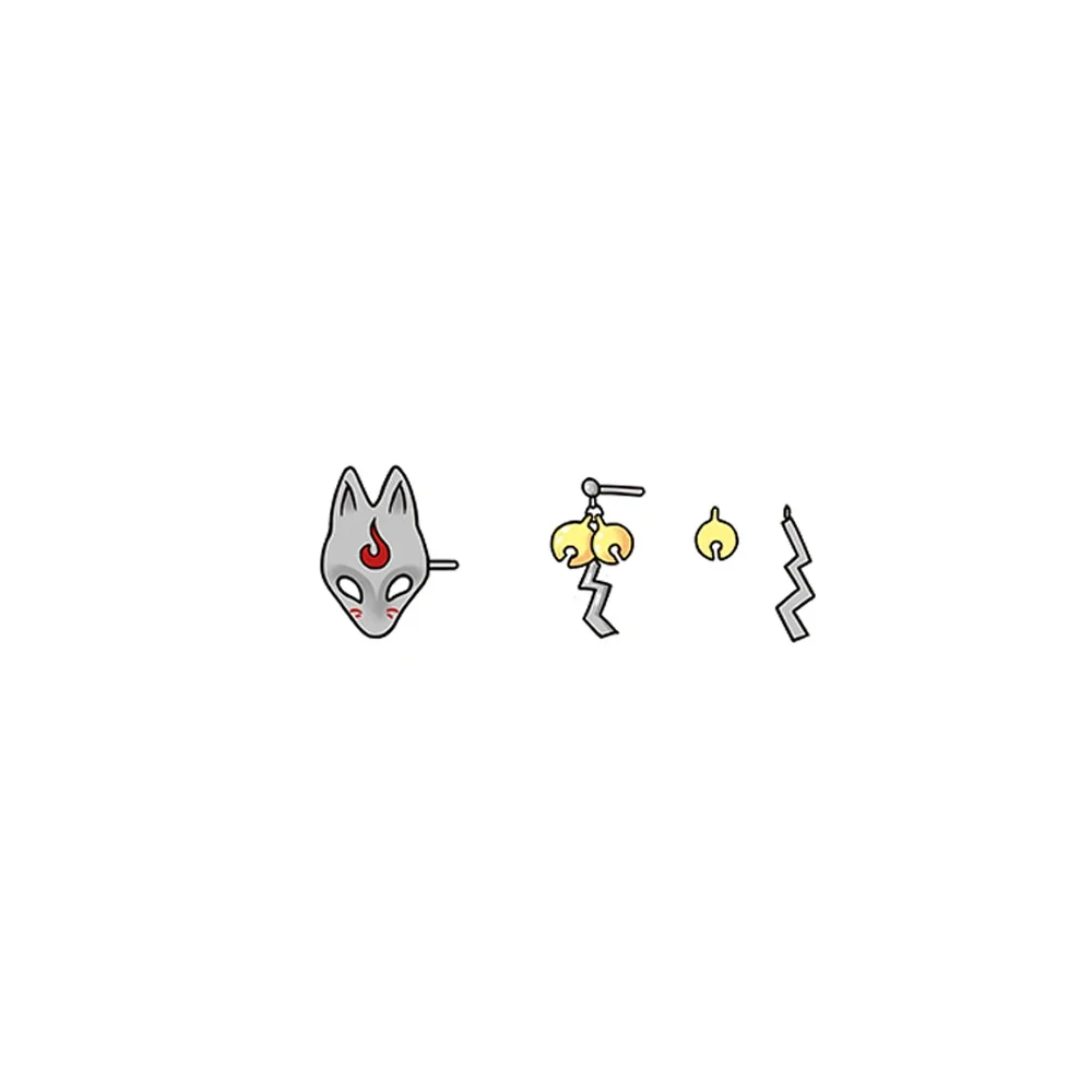 Thaya-Boucles d'oreilles renard 3D en argent S925 faites à la main pour femmes, bijoux animaux, clochette dorée, joli cadeau de fête froide