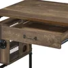 Computer Desks,Weathered Oak and Black 1-drawer Writing Desk,Office Desks 6