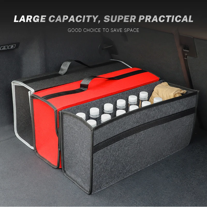 Auto Stamm Lagerung Tasche Organizer Kleinigkeiten Verstauen Aufräumen Box Für Jaguar XS F XF XE XJ XK XEL XFL XJL XJ6 XJS XKR XFR F-Typ – Detail 2