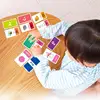 58pcs/set ABC Alphabet Letter Number Shape Color Early Education Baby Learning Cards Flashcards Games Puzzles For Kids Gifts 5