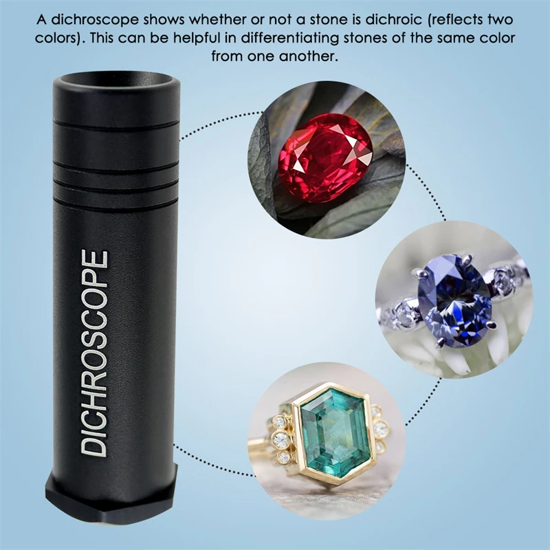 Dichroscope For Gem Calcite Dichroscope Diffraction Spectroscope Gemstone Gemological 15mm Diameter Jeweler Jewel Tester Tool gemstone testing tool
