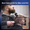 Cordless Hair Clippers for Men  Professional Hair Cutting Kit with 10 Combs, Rechargeable Barber Clippers Beard/Hair Trimmer 5