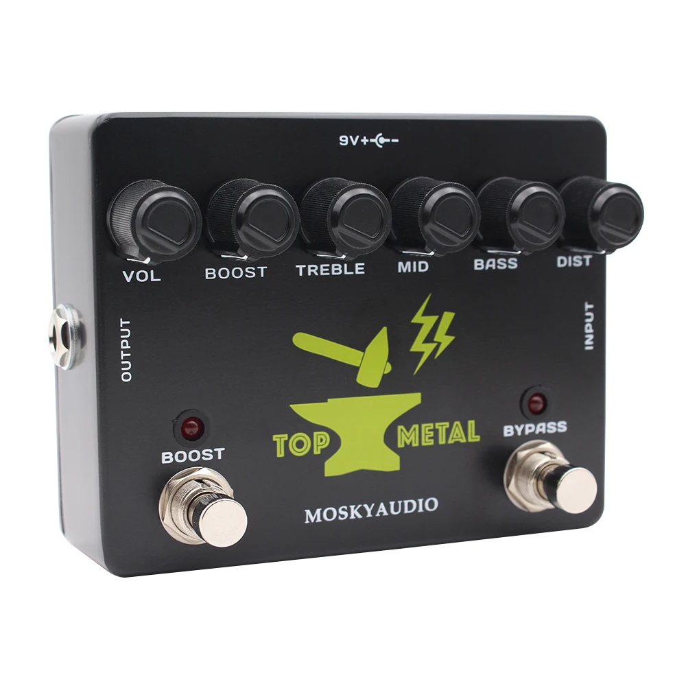 MOSKY TOP METAL Guitar Effects Pedal High Distortion,Booster