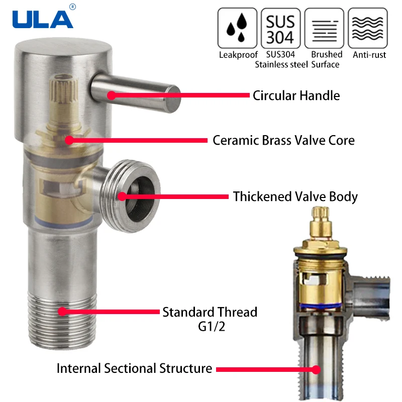 ULA Brushed Bidet Faucet Stainless Steel Handheld Bidet Sprayer Set Toilet Sprayer Bidet Faucet Single Cold Water Tap Accessory 4