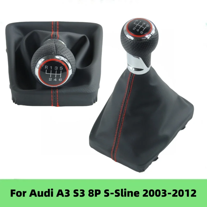 Per Audi A3 S3 8P S-line 2003 2004 2005 2006 2007 2008 2009 2010 2011 2012 2012 Pomello del cambio Leva Shiter Ghetta Boot Copertura