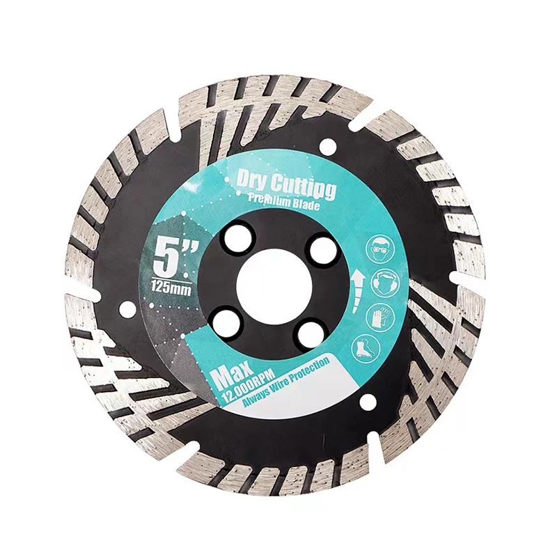 1Pc 125 mm 5 inch Turbo Dry Cutting Blade Diamond Saw Blade Angle
