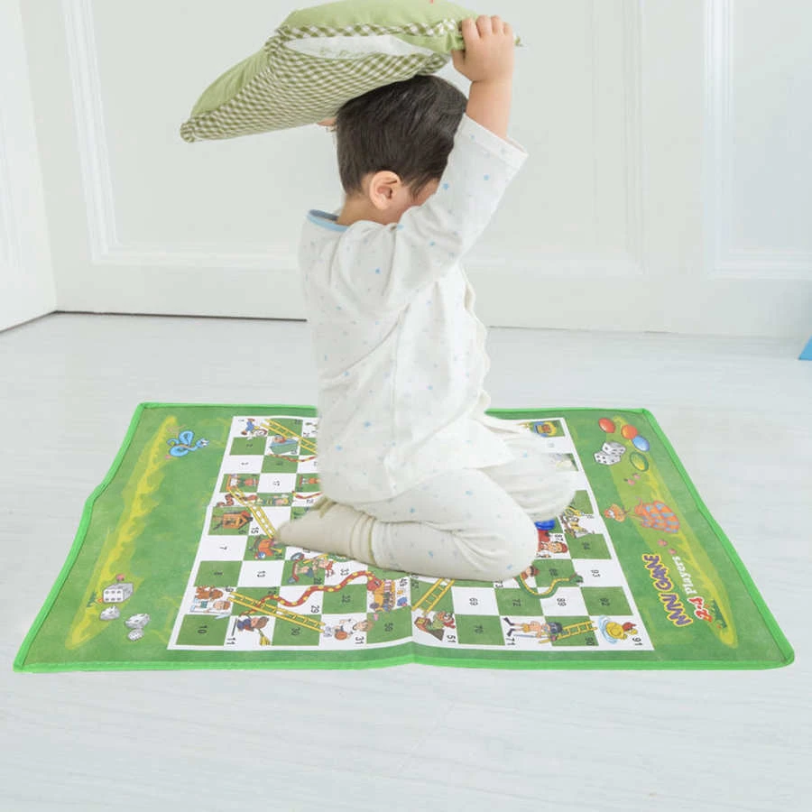 60x45cm Camping Snake Chess Washable Folding Snake And Ladder Kids Flying  Chess Mat Snake Ladder Chess Children Board Game Dice|Board Games| -  AliExpress
