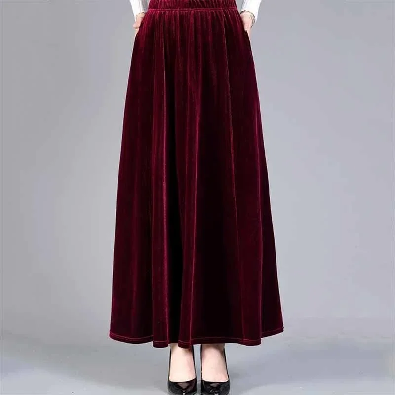 Jupe Balançoire EWM Rouge Pour Femme – Taille 12 – Polyester Zippée Longueur Midi