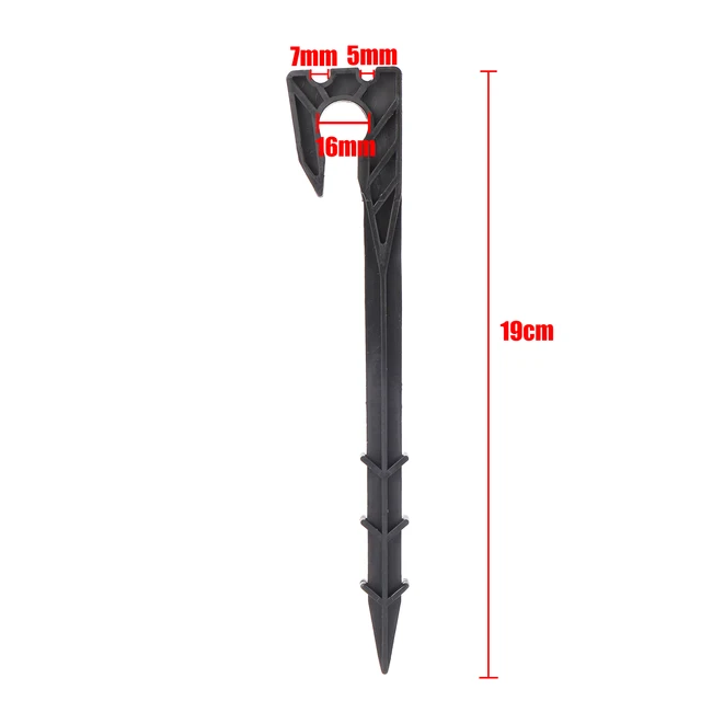 19 Cm -Es Tömlőállvány 3/5 Mm 4/7 16 Cső Tartó Kerti Üvegházhatású Öntöző Vízcső Őrölt Rúd Föld Köröm - Image 5