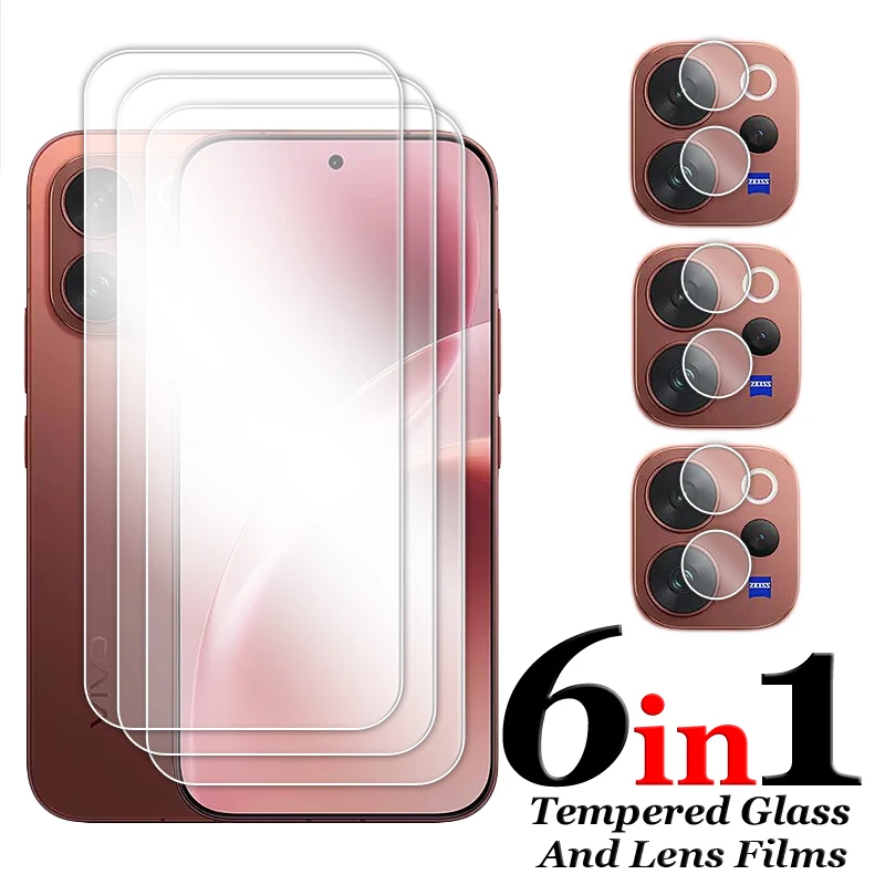 Enhanced Glass Screen Protector & Lens Film - 6.59 inch Full Glue Clear Tempered Glass