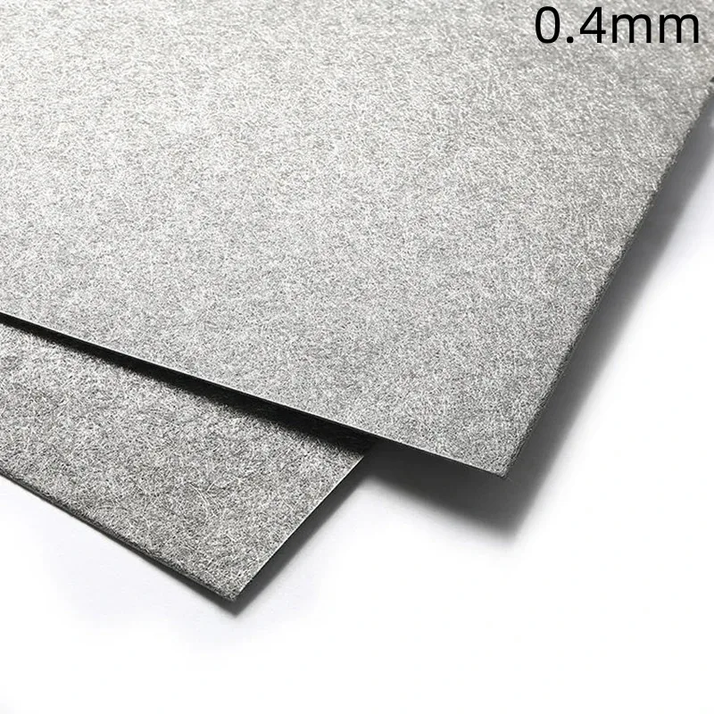 100mmx100mmx0.40mm 0.80mm Thick Titanium Fiber Paper Gas Diffusion Layer Fiber Sintered Ti Felt for Fuel Cell Research