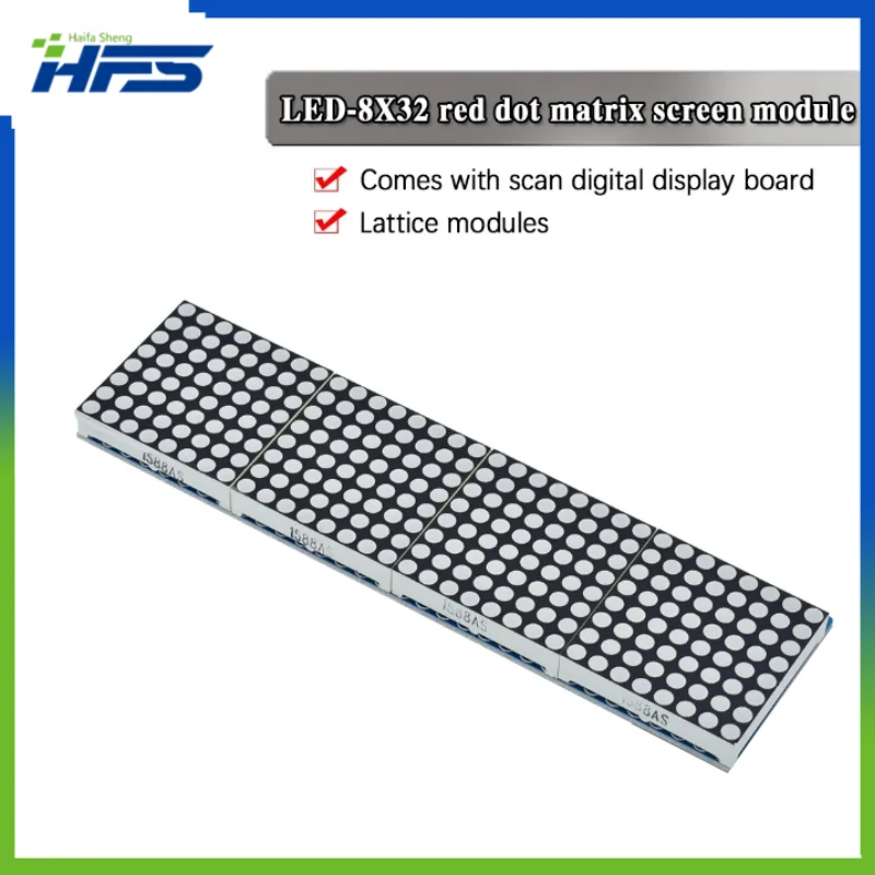 

HT1632 Dot Matrix Driver with MCU Lattice-Breakout Board LED HT1632C Module 8x32 Red Dot-Matrix Screen 2.4V-5.5V for MCU Control