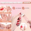 Electric Nail Polish Drill Set Machine With Light Portable With Battery Mini Electric Manicure Art Pen Tools For Gel Remover 5