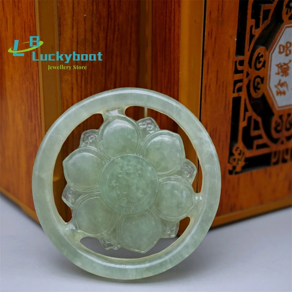 

Xiuyu Hollow Lotus Pendant Ancient Flower Jade Waist Tassel Sweater